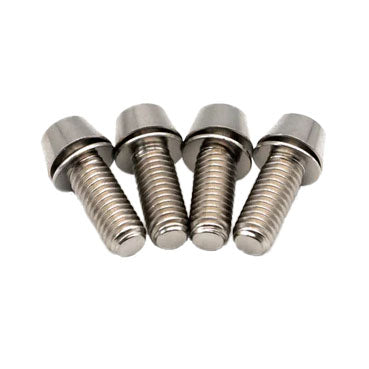 Titanium Post Mount Bolt Kit, 16mm, Silver, 4/Count