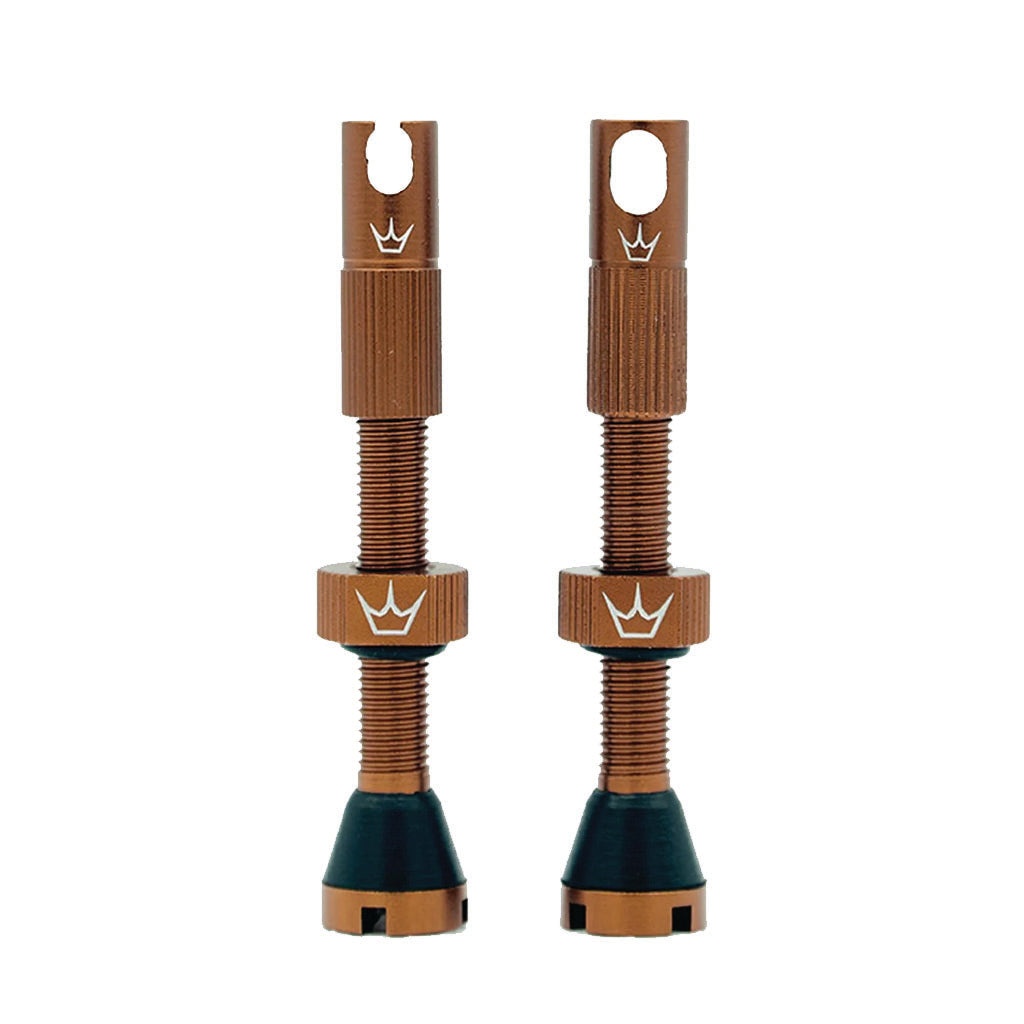 Alloy Presta Valve Stem, 42mm, Pair, Bourbon
