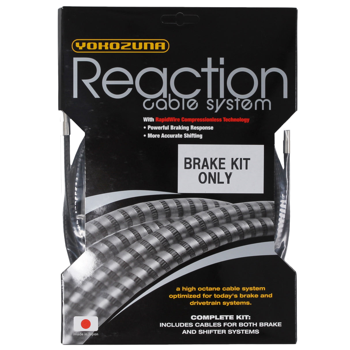 Reaction Brake Cable/Housing Kit, Rd/Mtn - Black