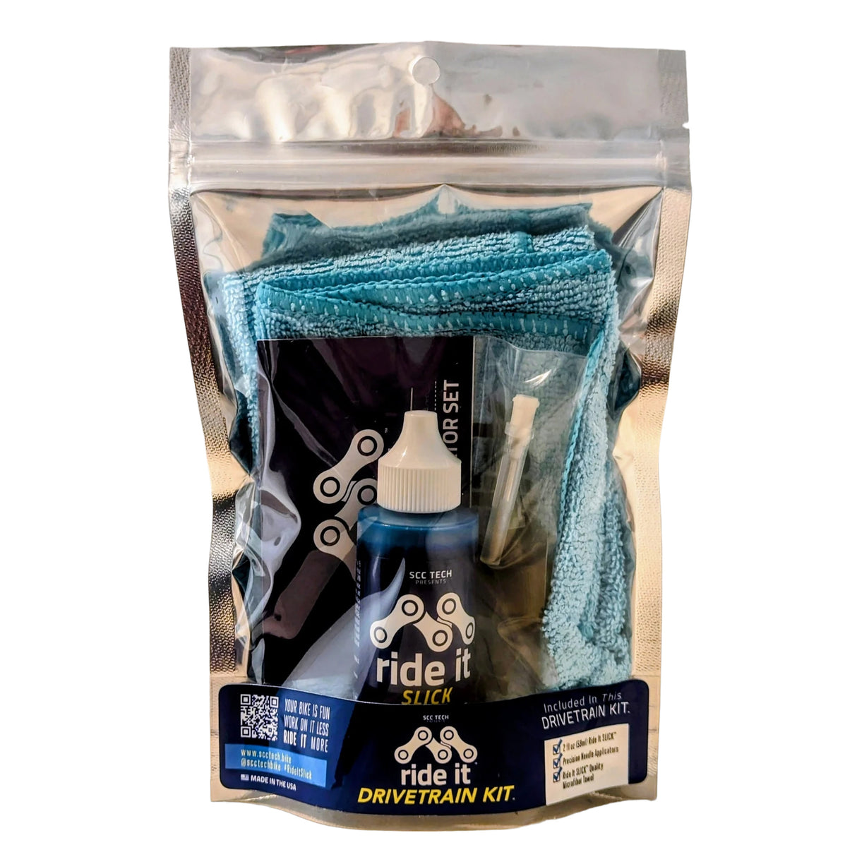 Slick Drivetrain Treatment Kit, 2oz/Applicator/Towel