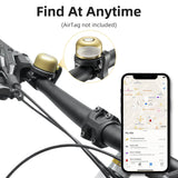 ROCKBROS Hidden AirTag Bike Bell, Anti-Theft GPS Tracker for 0.87"/22.2mm, 1"/25.4mm, 1.25"/31.8mm Handlebars