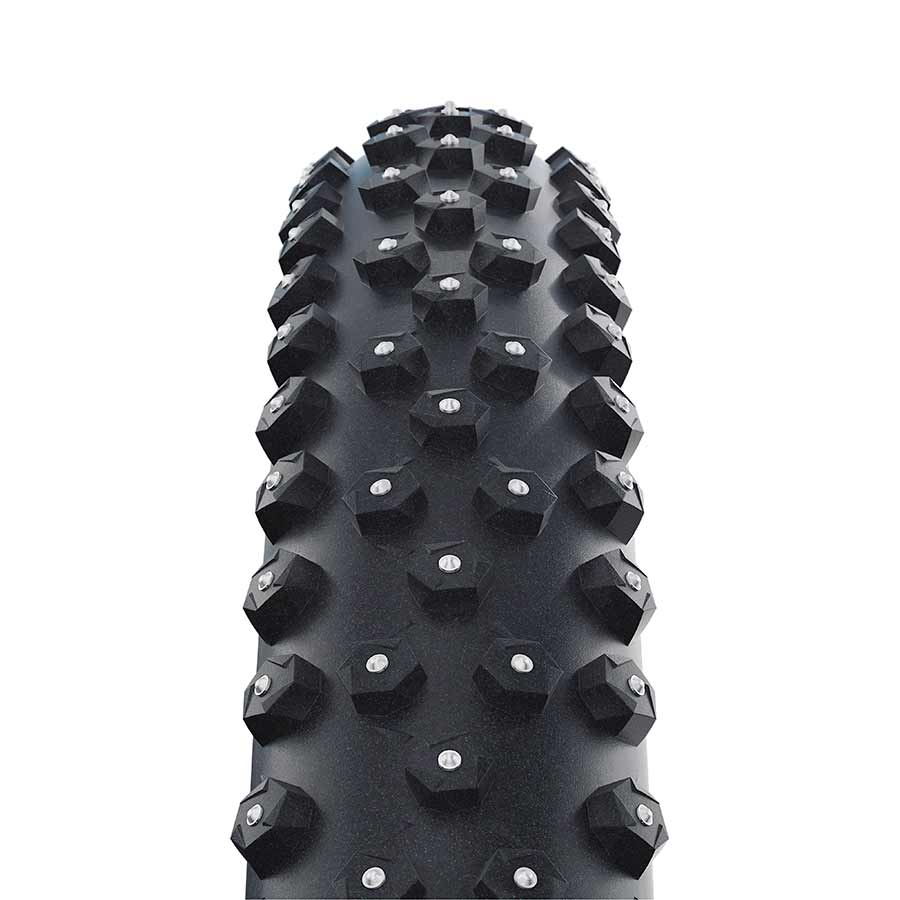 Schwalbe Ice Spiker Pro Tire - 27.5 x 2.6 Tubeless Folding BLK Performance RaceGuard Double Defense 344 Aluminum Studs