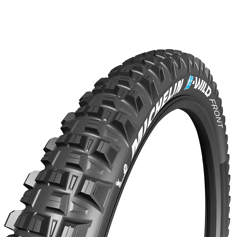 Michelin E-Wild Tire - 27.5 x 2.6 Tubeless Folding Gum-X Black Front Ebike