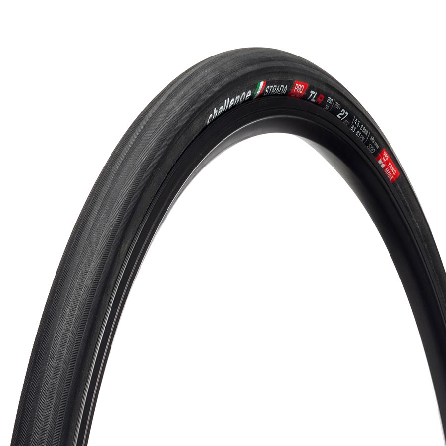 Challenge Strada Pro TLR Road Tire 700x27mm Folding Tubeless Ready SmartPlus SuperPoly 300TPI Black