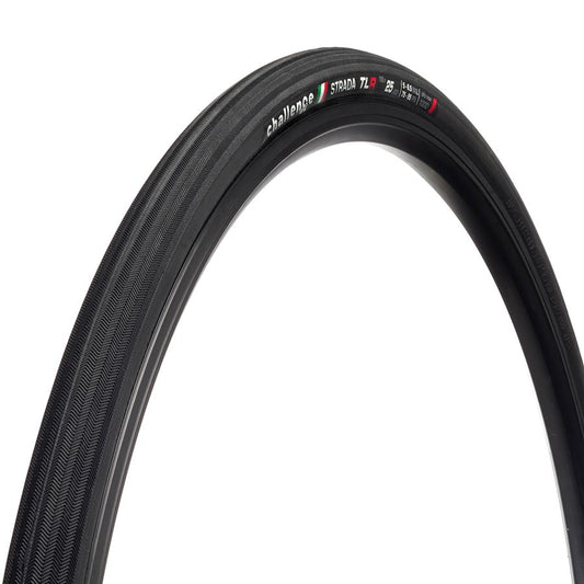 Challenge Strada Race TLR Tire 700x25C Folding Tubeless Ready Vulcanized Nylon 120TPI Black