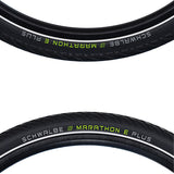 Schwalbe, Marathon E-Plus, Hybrid Tire, Wire, Clincher, Addix E, TwinSkin, 67TPI, Black Reflective