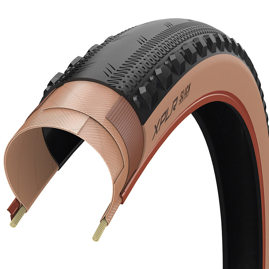 Zipp, Goodyear XPLR Slick, Gravel Tire, 700x45C, Folding, Tubeless Ready, Dynamic:UHP, M:Wall, Black