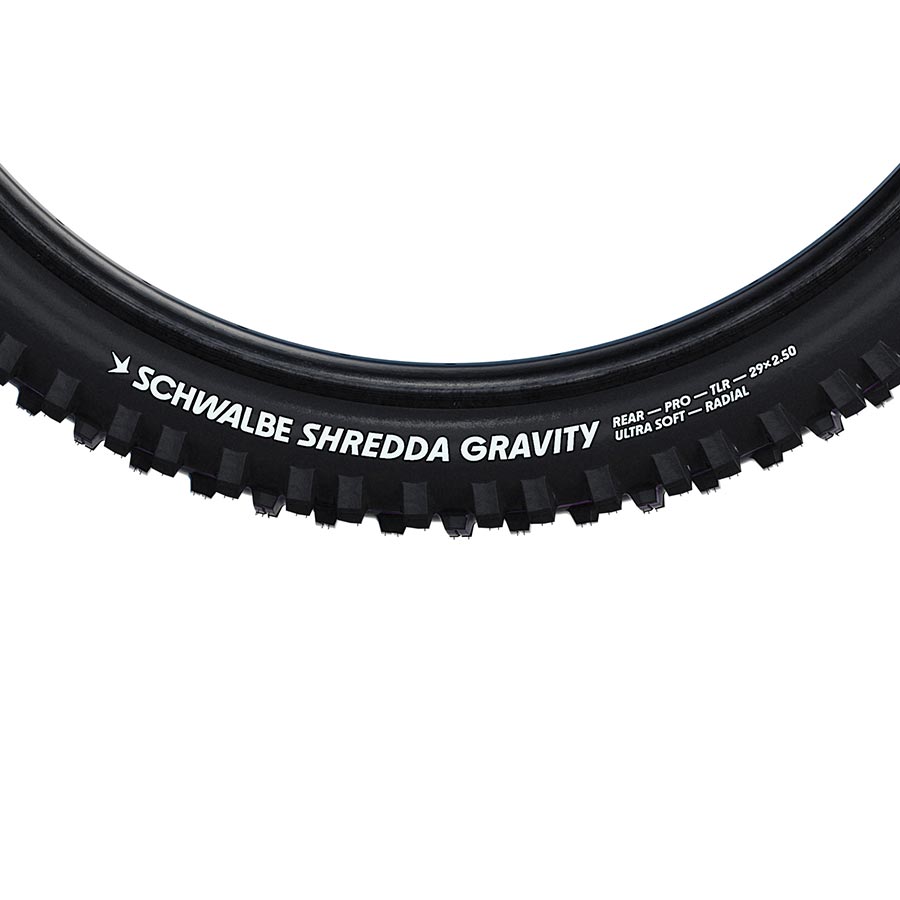 Schwalbe Shredda Mountain Tire 29"x2.50 Folding Tubeless Ready Addix Ultra Soft Gravity Pro - Radial 67TPI Black