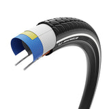 Michelin, City Touring, Road Tire, 26''x2.00, Wire, Clincher, MAGI-X, City Shield, 3x62, Black