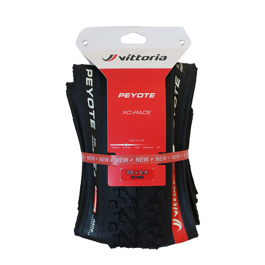 Vittoria, PEYOTE, Mountain Tire, 29x2.25, Folding, Tubeless Ready, Race Formulation Graphene + Silica, Nylon, 60TPI, Black
