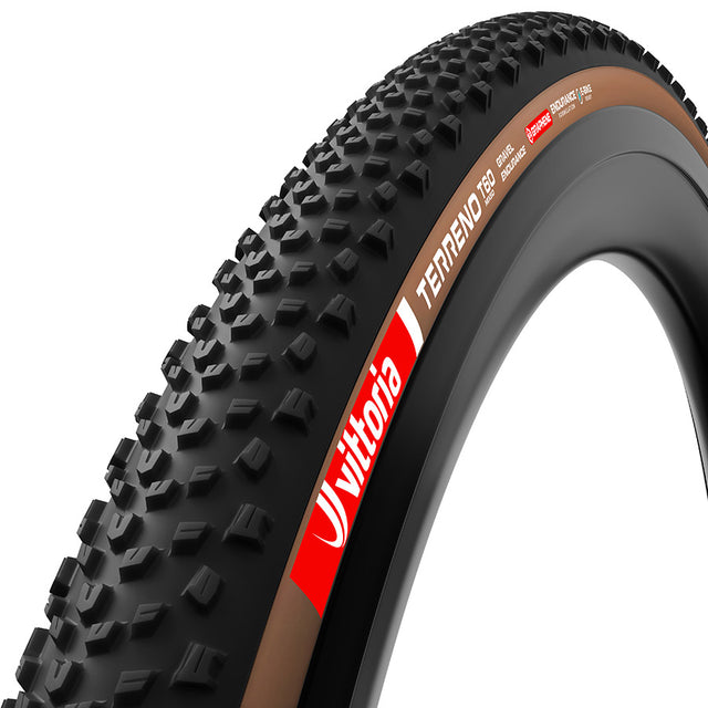 Vittoria, Terreno T60, Gravel Tire, 700x40C, Folding, Tubeless Ready, Endurance Formulation Graphene, Reinforced Nylon, 100TPI, Tanwall