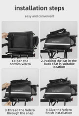 ROCKBROS 34L Expandable Bike Rack Bag: Waterproof & Multifunctional