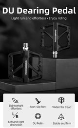 ROCKBROS Large Nylon Composite Bike Pedals in Black (Pair)