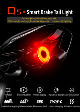 ROCKBROS 1000 Lumen Front Bike Light + Smart Brake & Tail Light Q5 Set