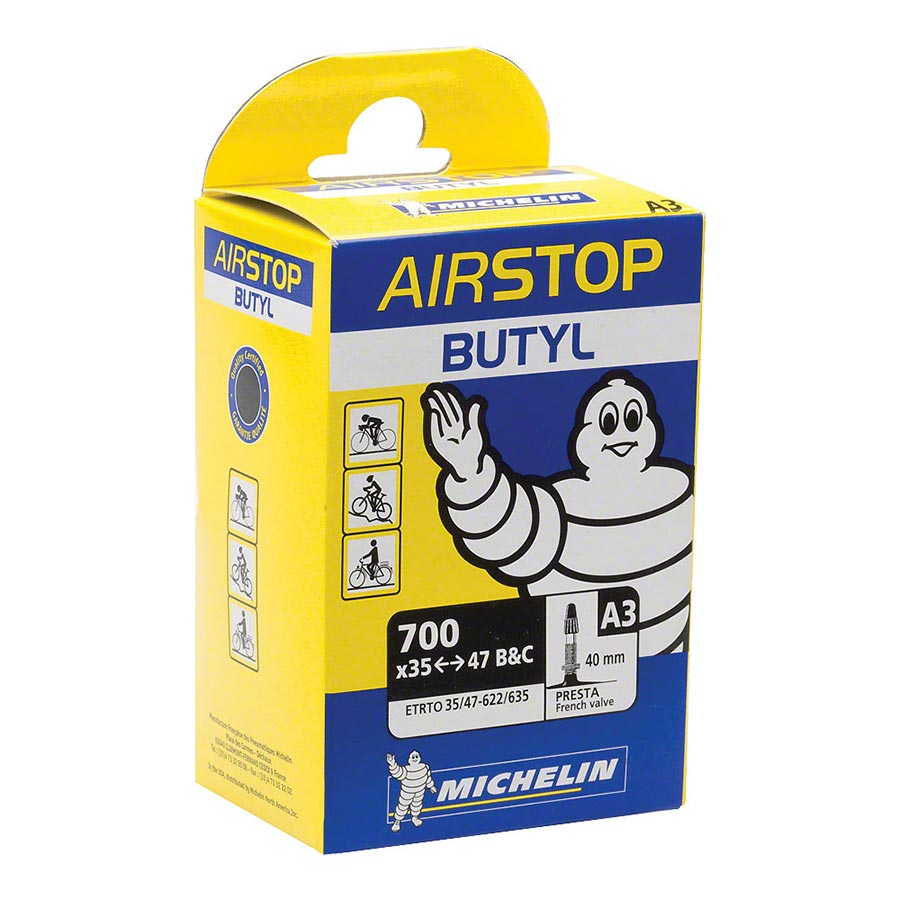 Michelin Airstop Butyl Tube Presta 40mm 700x35-47C