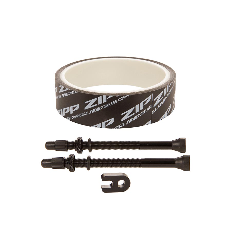 Zipp Tubeless Kit Includes 26mm Tape 2 Universal 80mm Valves 1 Valve Core Wrench Fits 454 404