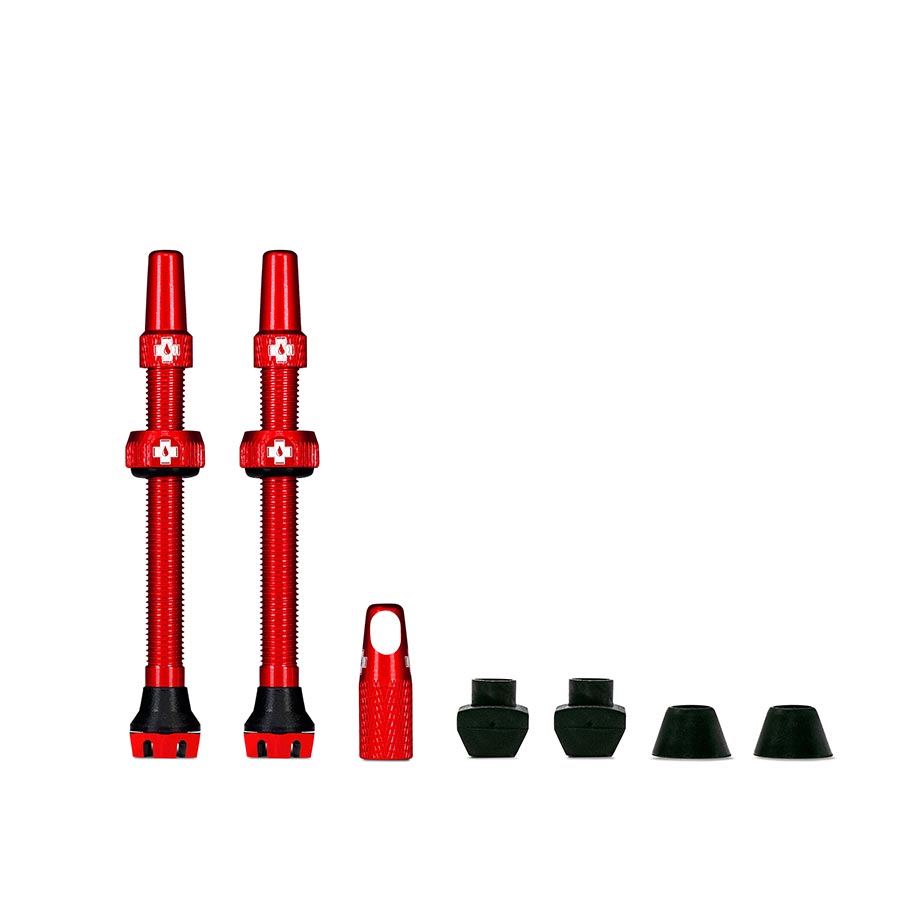 Muc-Off V2 Tubeless Valve Kit - Red 60mm Pair