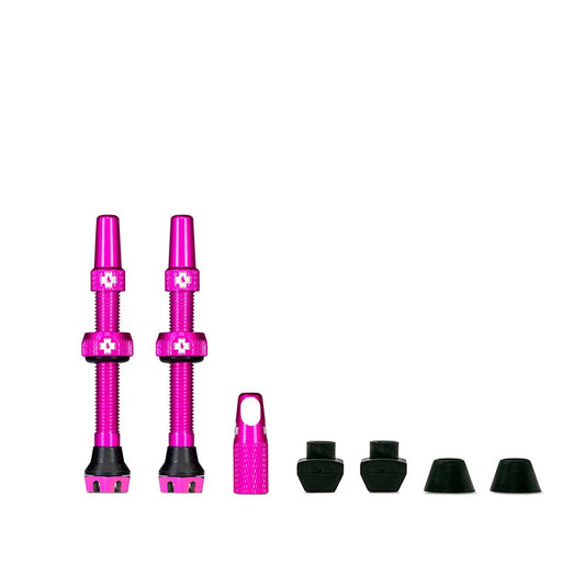 Muc-Off V2 Tubeless Valve Kit - Pink 44mm Pair