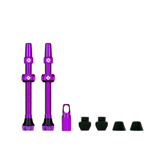 Muc-Off V2 Tubeless Valve Kit - Purple 60mm Pair