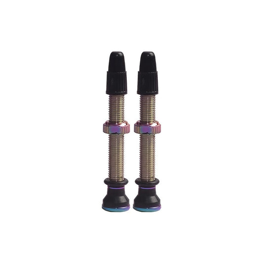 EVO Tubeless Valves Tubeless Valve Presta 44mm Iridescent Pair