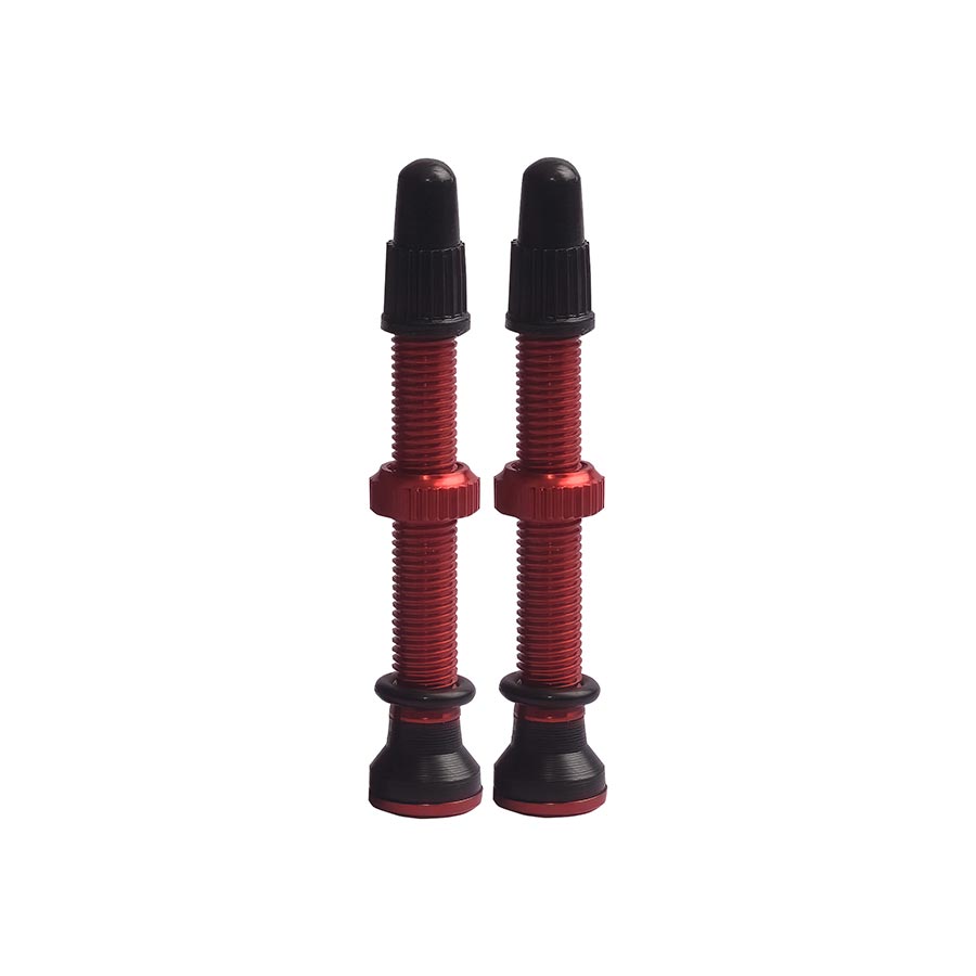 EVO Tubeless Valves Tubeless Valve Presta 44mm Red Pair