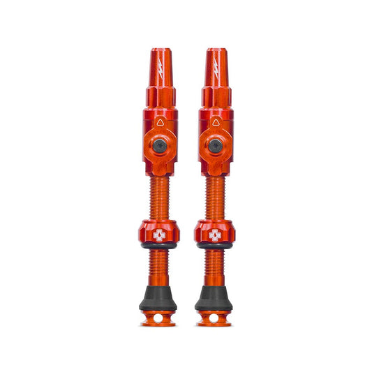 Muc-Off Big Bore Lite Tubeless Valve 75mm Pair - Orange