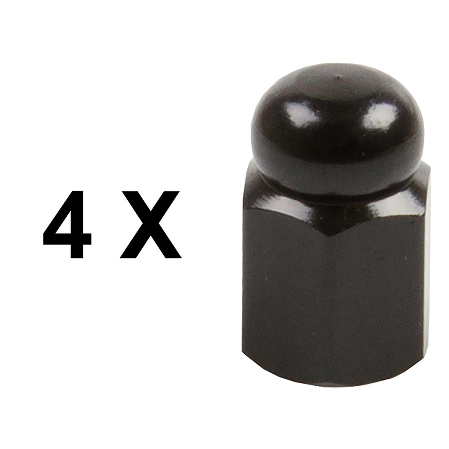 Ventura Valve Caps Schrader Black 4pcs