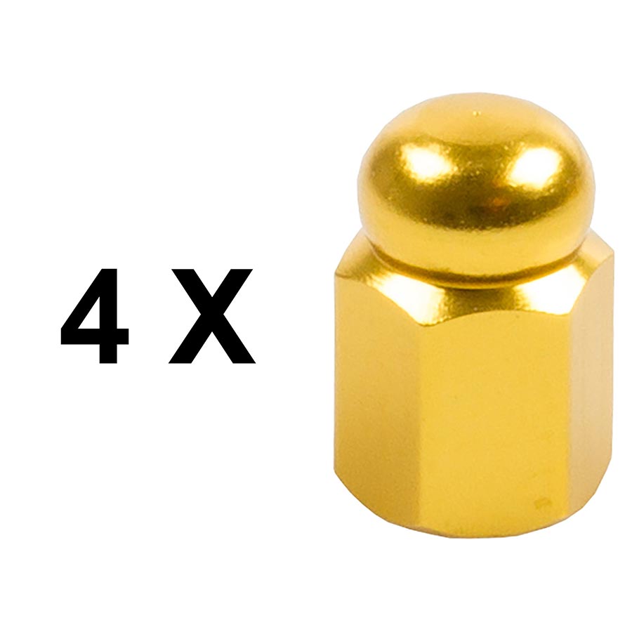 Ventura Decorative Valve Caps Schrader Gold 4pcs