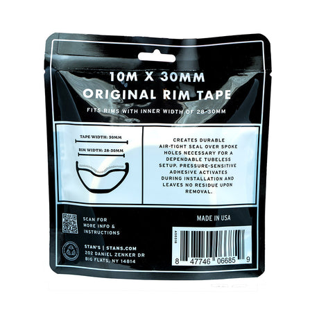Stans No Tubes, Rim Tape, Tubeless Tape, 10m, 21mm