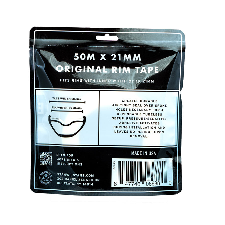 Stans Original Tubeless Rim Tape - 21mm x 50m Roll