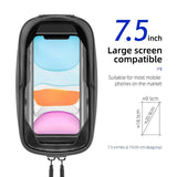 ROCKBROS Bike Front Frame Bag Double Zipper Bicycle Top Tube Handlebar Phone Bag