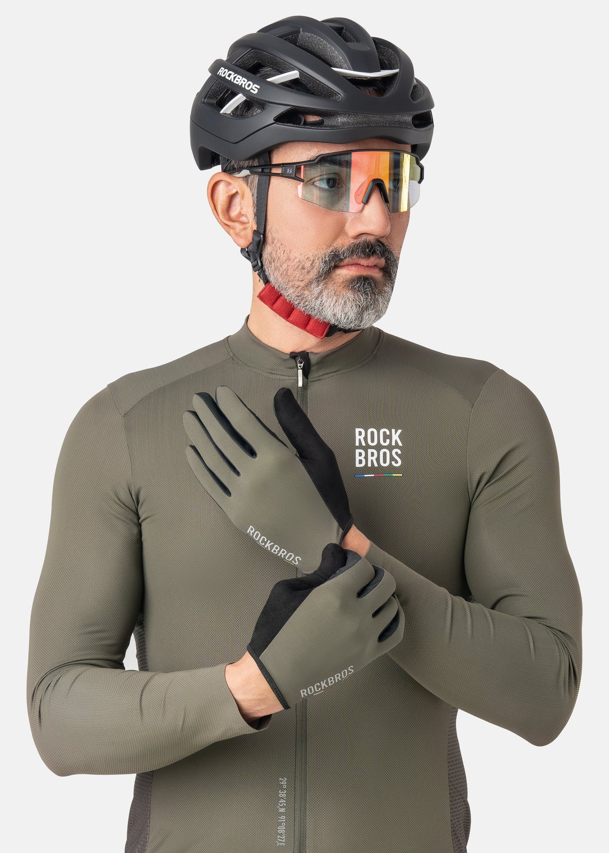 ROCKBROS Road-to-Sky Fine Sheepskin Full Finger Gloves