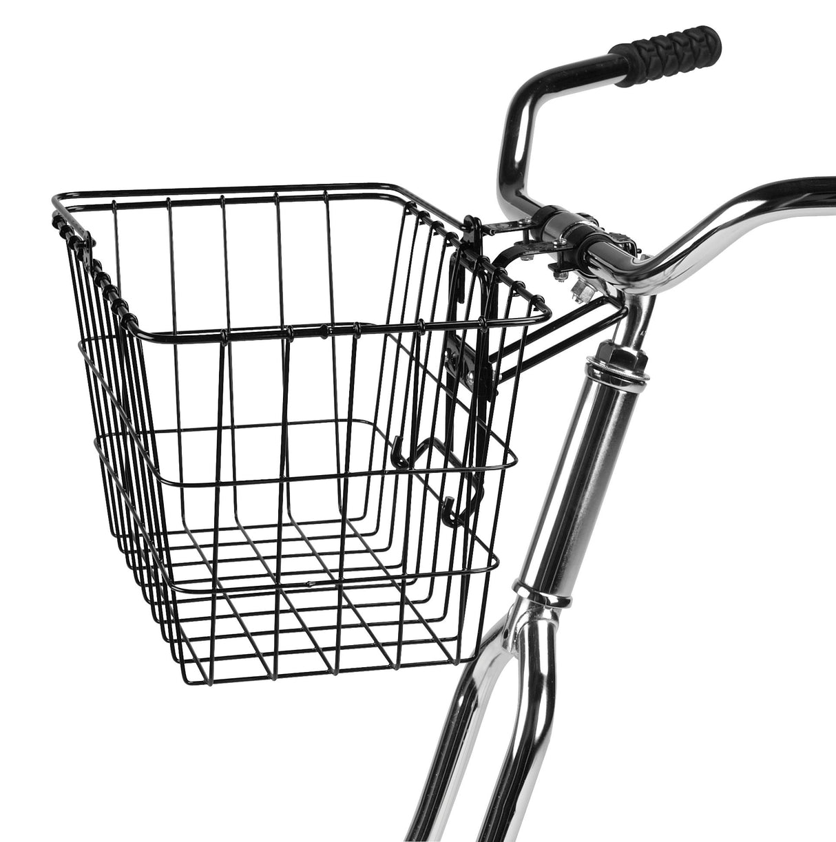 Wald 3133 Front Quick Release Basket with Bolt-On Mount: Gloss Black