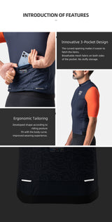 【ROAD TO SKY】by ROCKBROS Men's Short-Sleeve Cycling Jersey in Various Colours
