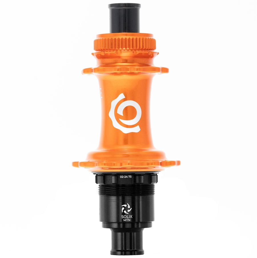 Industry Nine Solix M Classic Rear MS Disc Hub Rear 28H 12mm TA 148mm Shimano Micro Spline Orange