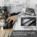 Sustainable Eco-Friendly Recycled Tire Bike Handlebar Bag 2.5L ROAD TO SKY