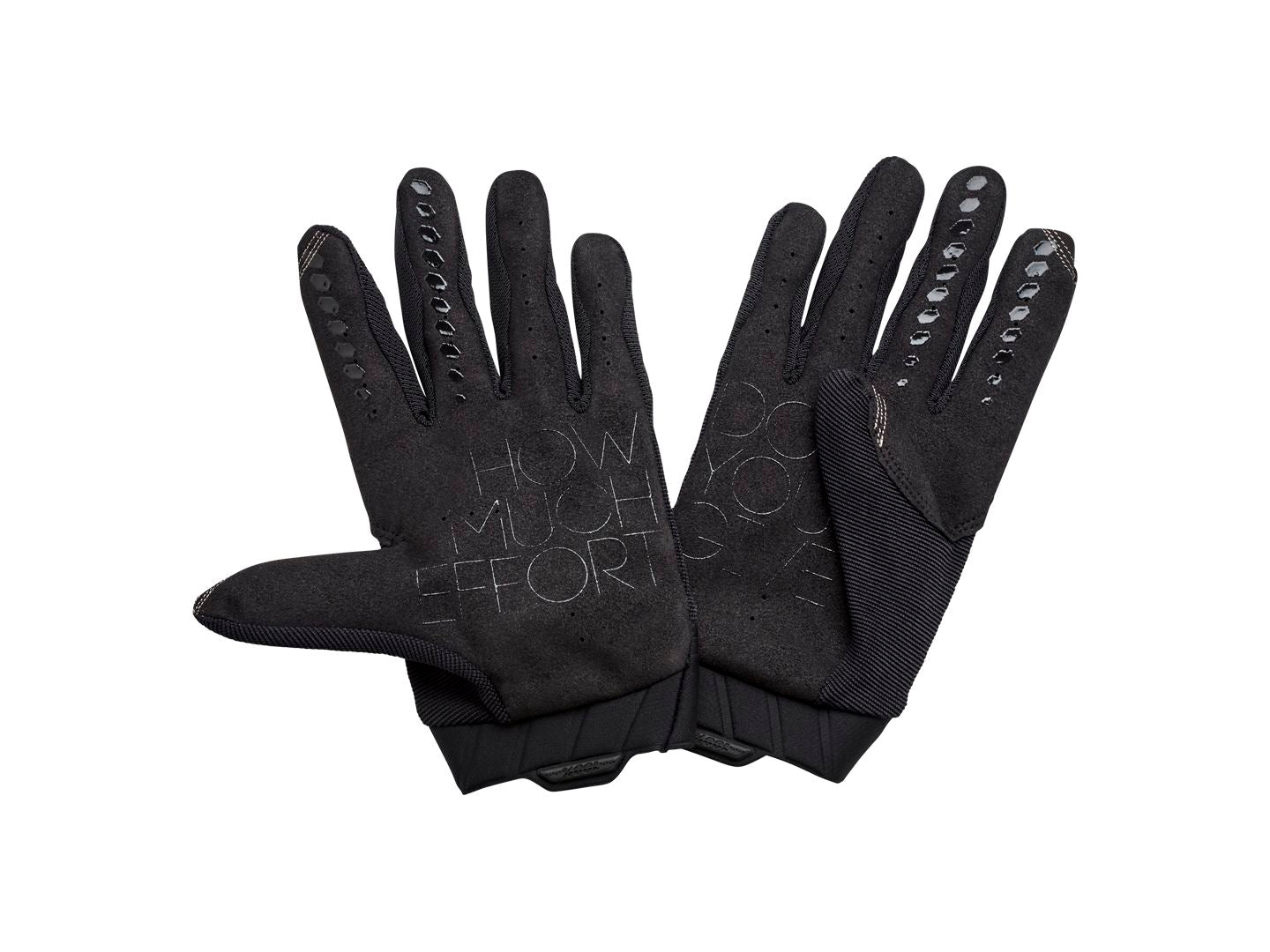 100% Geomatic Gloves - Black/Charcoal Full Finger Mens X-Large