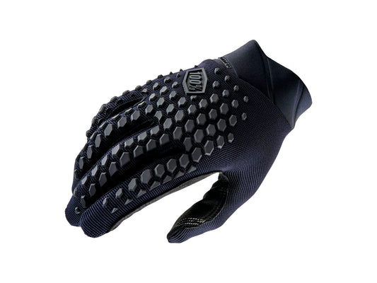 100% Geomatic Gloves - Black/Charcoal Full Finger Mens Small