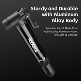 ROCKBROS Bicycle Tire Pump 120PSI MTB Bike Air Inflator Built-in Ratchet Tool