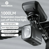 M6 Bike Light with Remote Digital Display 1000LM 2800mAh IPX6 Powerful Bike Headlight
