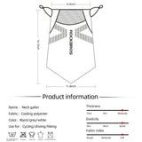 ROCKBROS Cooling Neck Gaiter with Ear Loops – Breathable Summer Face Cover for Cycling Fishing