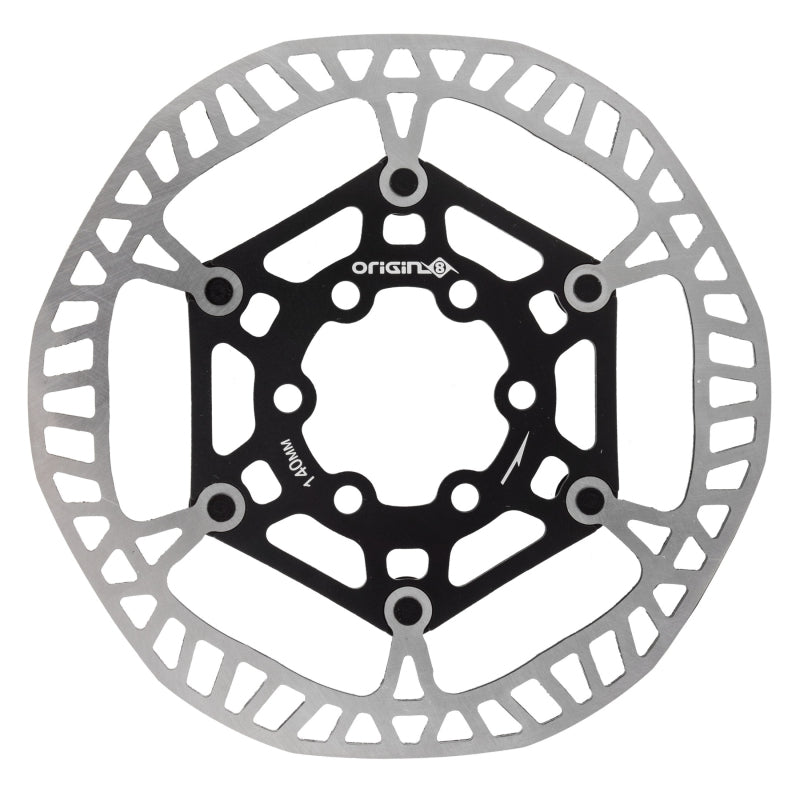 Origin8 SpeedCheck Two-Piece Floating Rotor 140mm Black Rotor