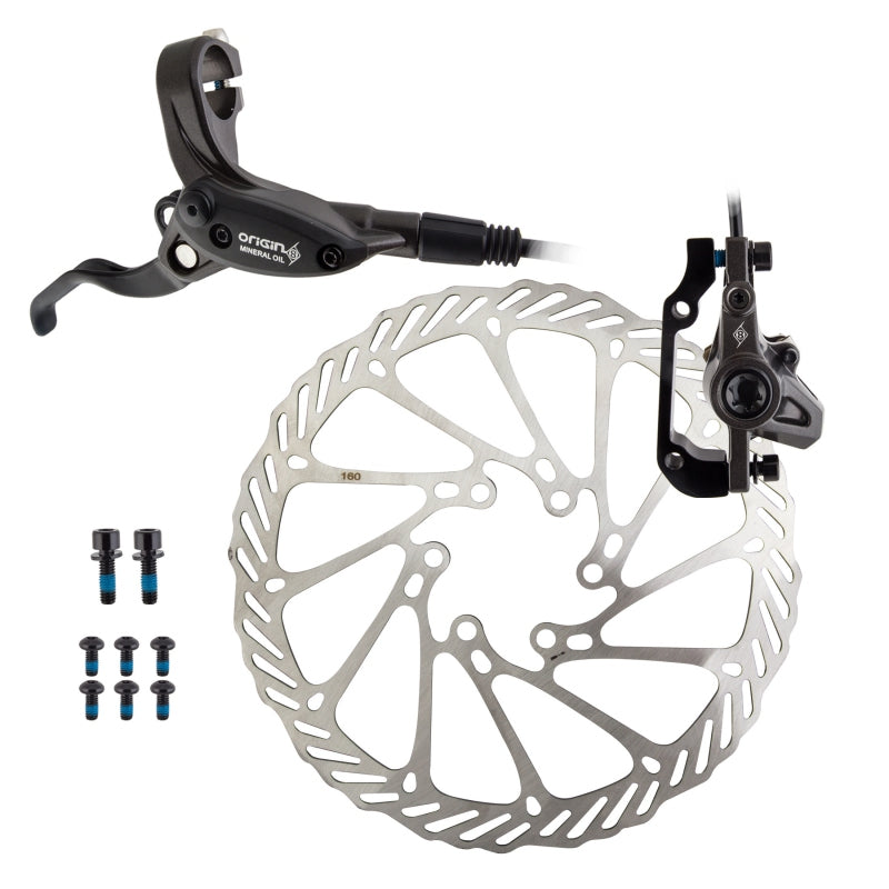 Origin8 Vise MTB Rear Hydraulic Disc Brake Kit Rear disc brake Ash Black/Black