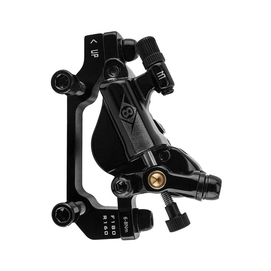 Origin8 Vise MTB Mechanical/Hydraulic Post Mount Disc Brake Frt or Rr Black Mineral Oil Post/IS Mount 20 MTB