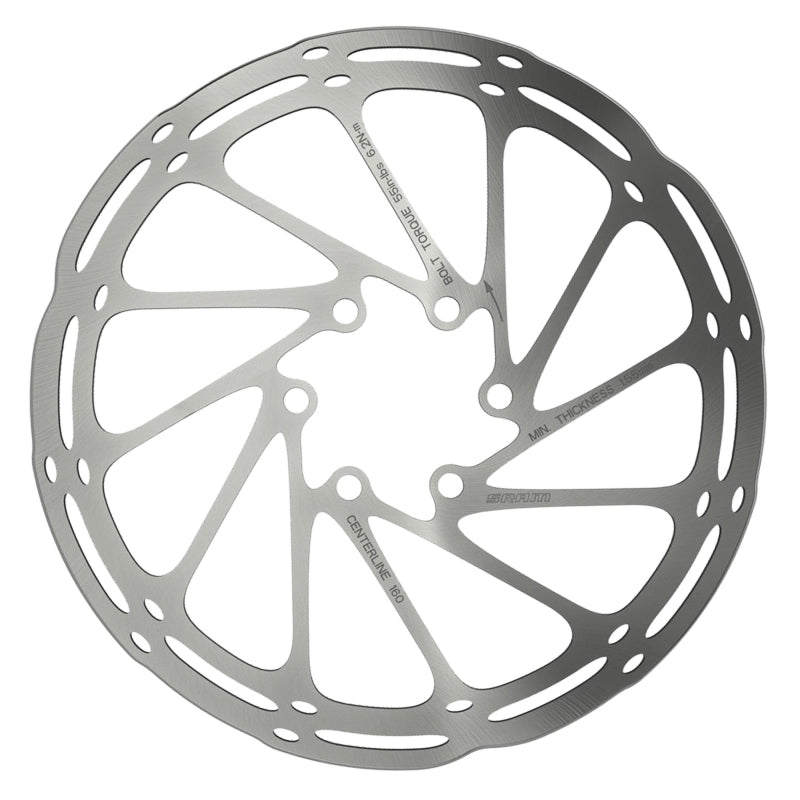 SRAM CenterLine Disc Brake Rotor - 200mm 6-Bolt 1.85mm