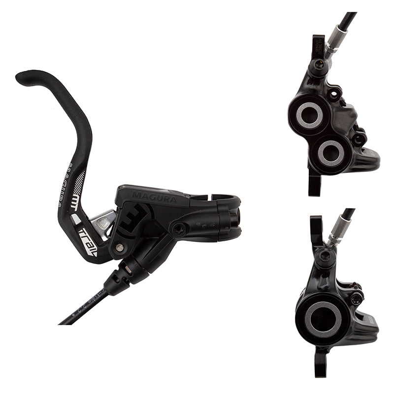 Magura MT Trail Sport Disc Brake Set - Front Rear Hydraulic Post Mount BLK/White