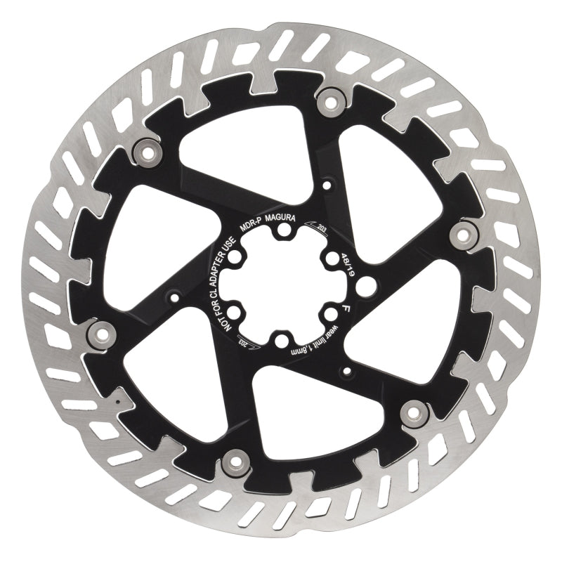 Magura MDR-P Disc Brake Rotor - 203mm 6-Bolt For eBike Silver/Black