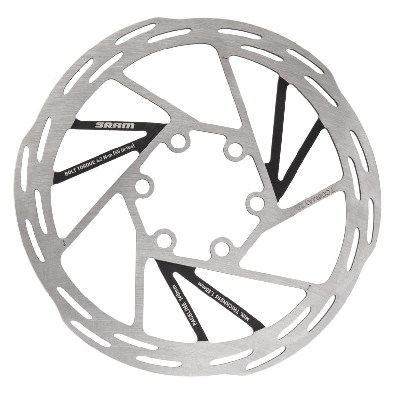 SRAM Paceline Disc Brake Rotor - 140mm 6-Bolt Silver/Black