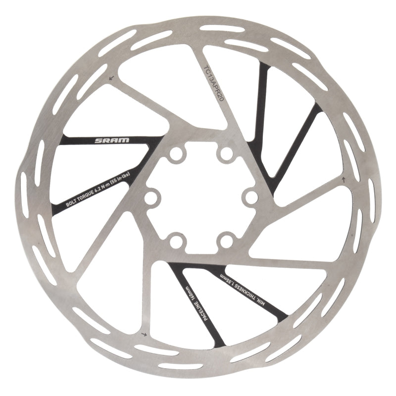 SRAM Paceline Disc Brake Rotor - 160mm 6-Bolt Silver/Black