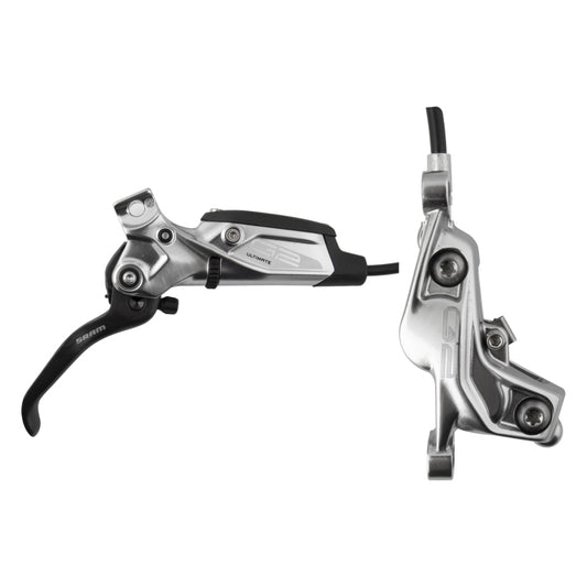 SRAM G2 Ultimate Disc Brake Lever - Rear Hydraulic Post Mount Carbon Lever Titanium Hardware Polar Grey Anodized A2